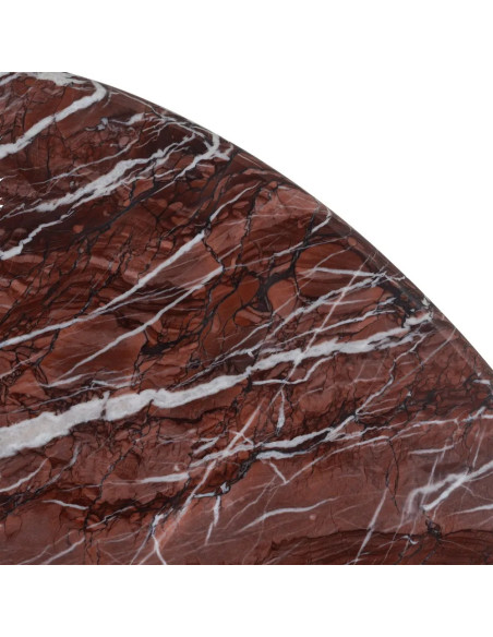 Table basse plateau marbre rouge