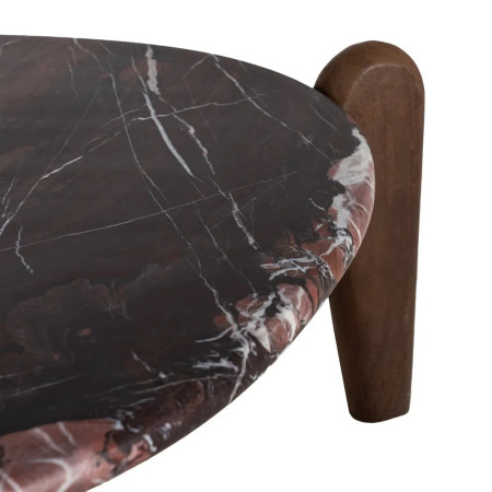 Table basse plateau marbre rouge Table basse plateau marbre rouge