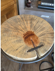 Tabouret de bar rondin de... 2