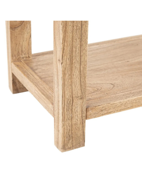 Console en bois massif de mindi avec tablette et tiroirs