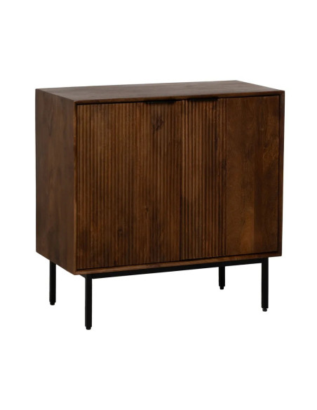 Meuble d'appoint en bois teinté et métal Talaia