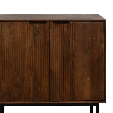 Meuble d'appoint en bois teinté et... Meuble d'appoint en bois teinté et...