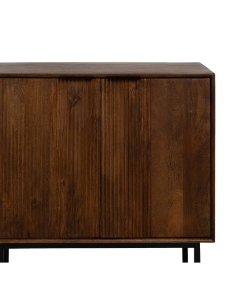 Meuble d'appoint en bois teinté et métal Talaia