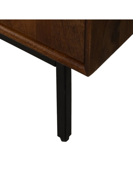 Meuble d'appoint en bois teinté et métal Talaia