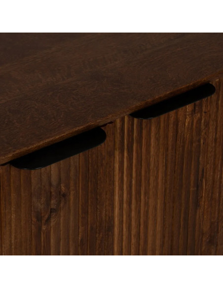 Meuble d'appoint en bois teinté et métal Talaia