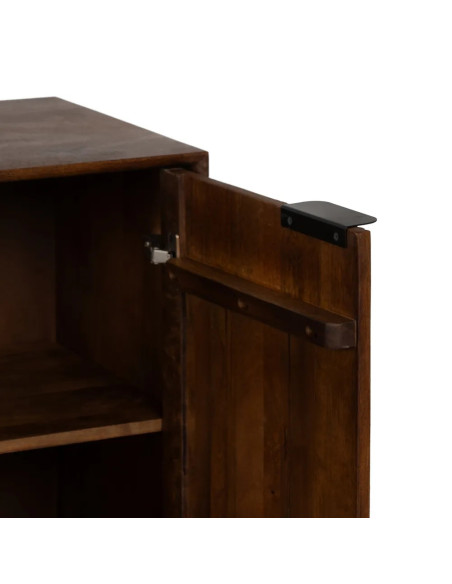 Meuble d'appoint en bois teinté et métal Talaia