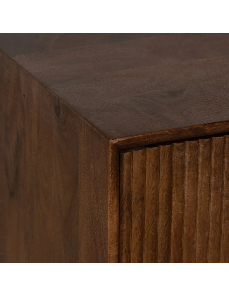 Meuble d'appoint en bois teinté et métal Talaia