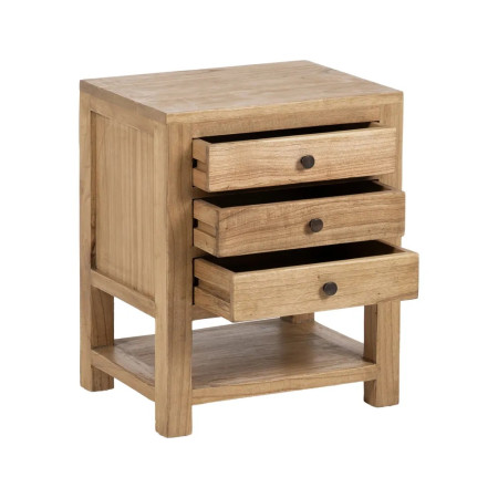 Chevet 3 tiroirs avec tablette mindi... Chevet 3 tiroirs avec tablette mindi...