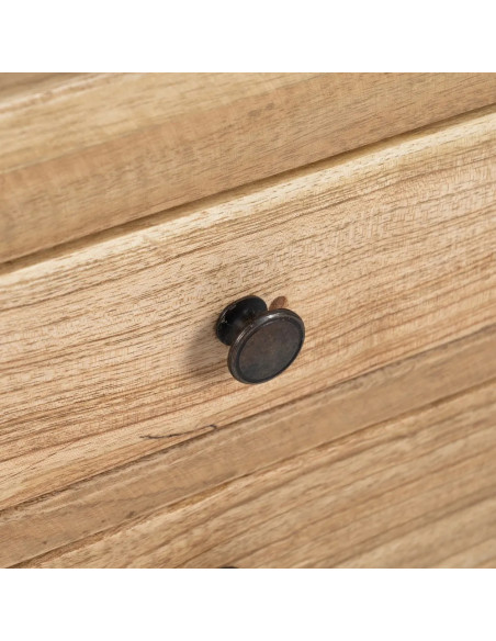 Chevet 3 tiroirs avec tablette mindi massif