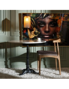 Table bistrot avec plateau...