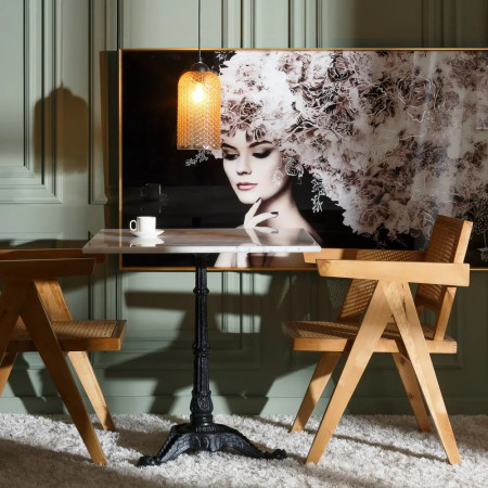 Table bistrot avec plateau en marbre... Table bistrot avec plateau en marbre...