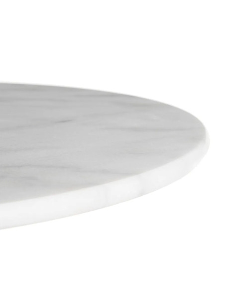 Guéridon ou table petit déjeuner marbre blanc