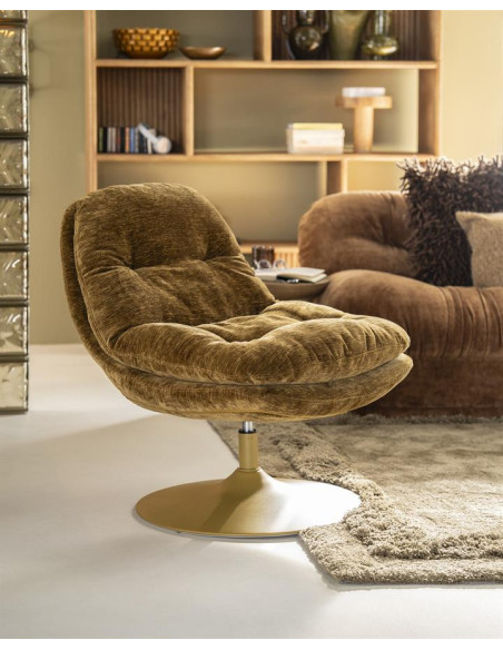 Fauteuil pivotant sur pied central très confortable