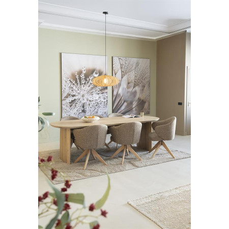 Table de repas ovale en chêne Table de repas ovale en chêne