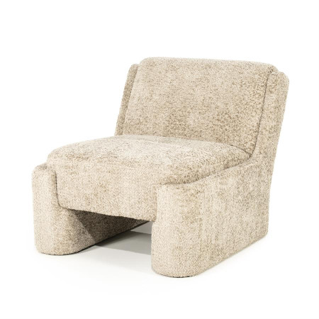 Fauteuil Lounge cubique tissu bouclettes Fauteuil Lounge cubique tissu bouclettes