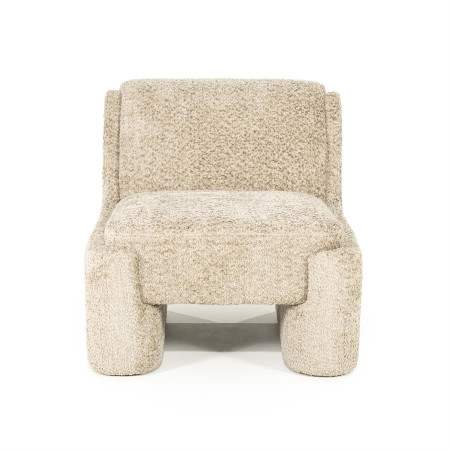 Fauteuil Lounge cubique tissu bouclettes Fauteuil Lounge cubique tissu bouclettes