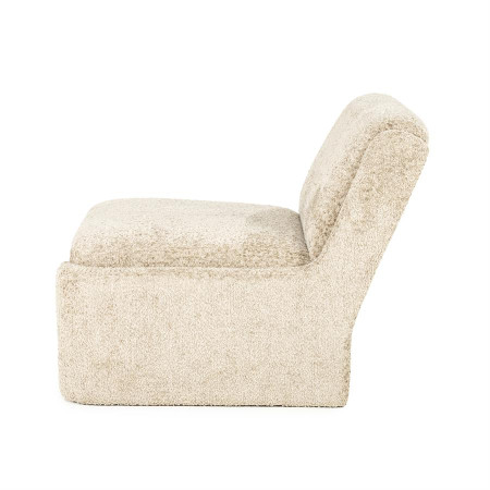 Fauteuil Lounge cubique tissu bouclettes Fauteuil Lounge cubique tissu bouclettes