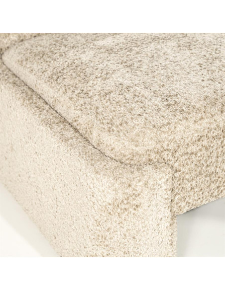 Fauteuil Lounge cubique tissu bouclettes