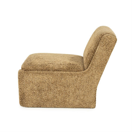 Fauteuil Lounge cubique tissu bouclettes Fauteuil Lounge cubique tissu bouclettes