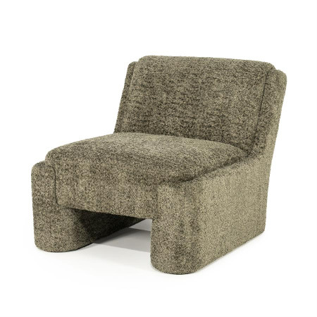 Fauteuil Lounge cubique tissu bouclettes Fauteuil Lounge cubique tissu bouclettes