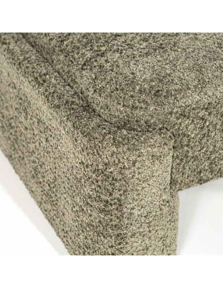 Fauteuil Lounge cubique tissu bouclettes