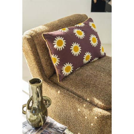 Fauteuil Lounge cubique tissu bouclettes Fauteuil Lounge cubique tissu bouclettes