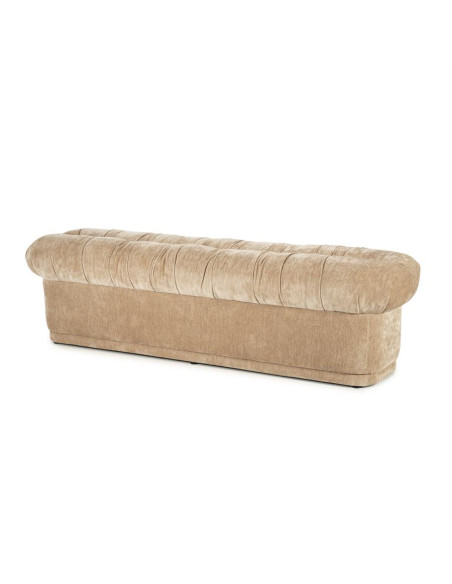 Banquette longue en tissu velours