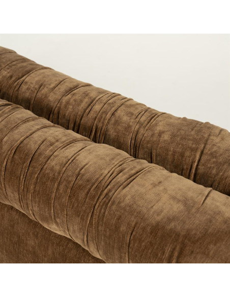 Banquette longue en tissu velours