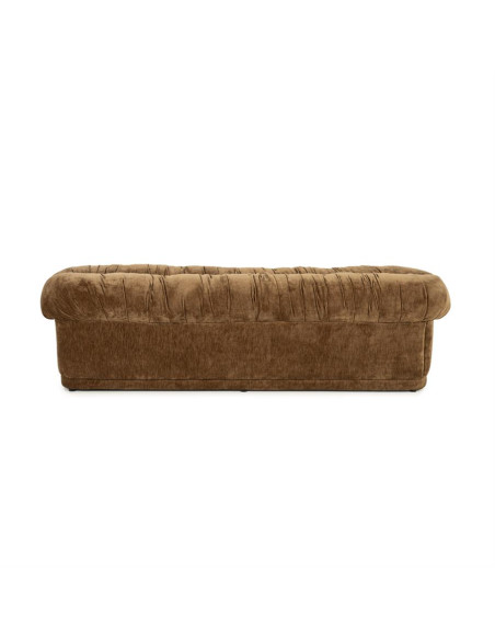 Banquette longue en tissu velours