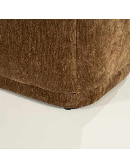 Banquette longue en tissu velours