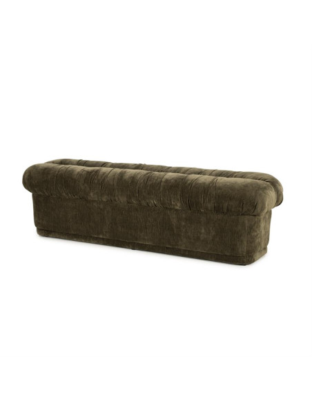 Banquette longue en tissu velours