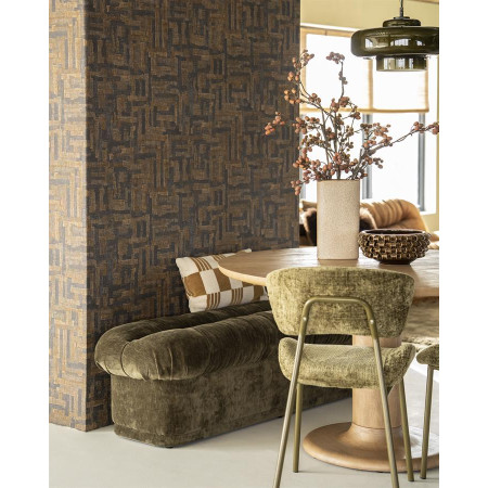 Banquette longue en tissu velours Banquette longue en tissu velours