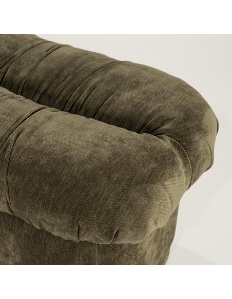 Banquette longue en tissu velours