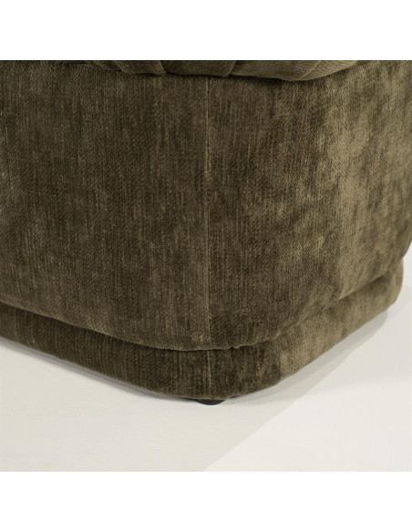 Banquette longue en tissu velours