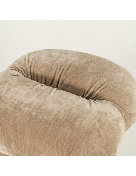 Pouf rétro rembourré tissu velours