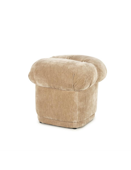 Pouf rétro rembourré tissu velours
