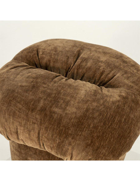 Pouf rétro rembourré tissu velours