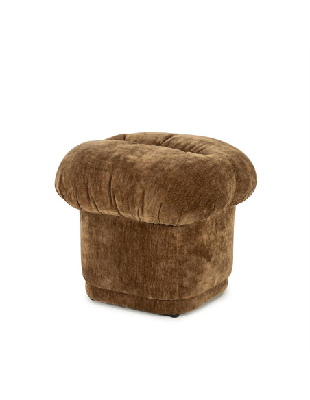Pouf rétro rembourré tissu velours