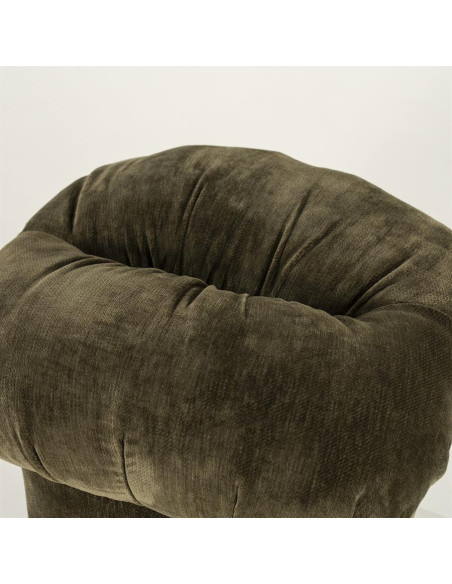 Pouf rétro rembourré tissu velours