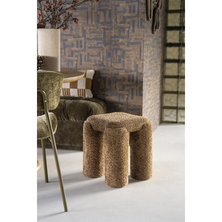 Pouf siège d'appoint tissu effet...