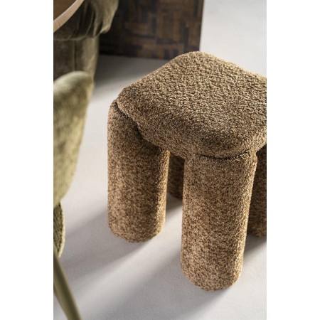 Pouf siège d'appoint tissu effet...