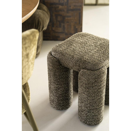 Pouf siège d'appoint tissu effet...