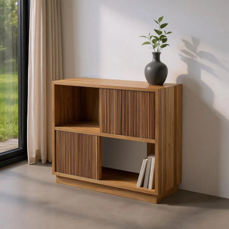 Meuble d'entrée en bois de teck... Meuble d'entrée en bois de teck...