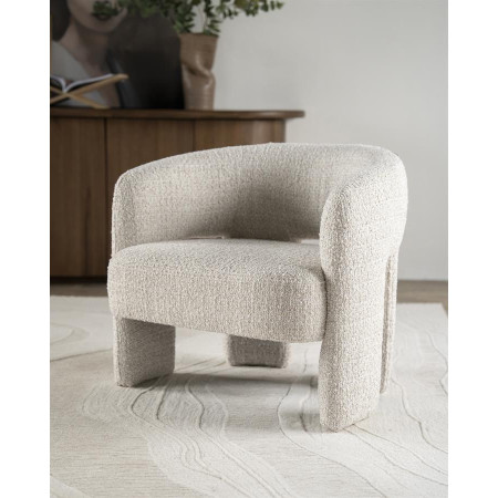 Fauteuil lounge en tissu texturé... Fauteuil lounge en tissu texturé...