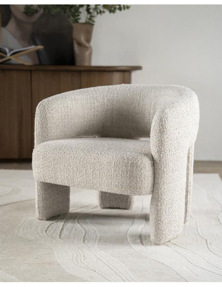 Fauteuil lounge en tissu texturé Hamilton