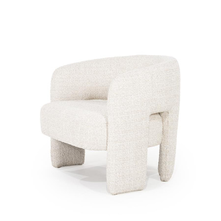 Fauteuil lounge en tissu texturé... Fauteuil lounge en tissu texturé...