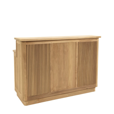 Bar comptoir en teck et plateau en...