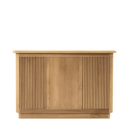 Bar comptoir en teck et plateau en...