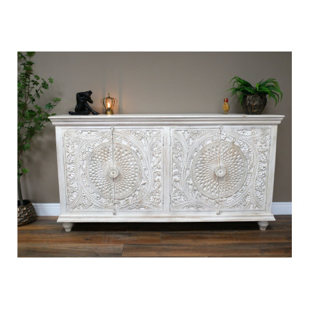 Grand buffet 4 portes sculptées en...