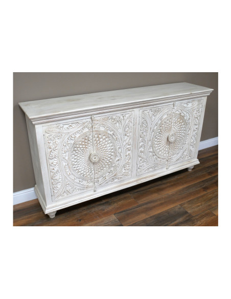 Grand buffet 4 portes sculptées en bois massif